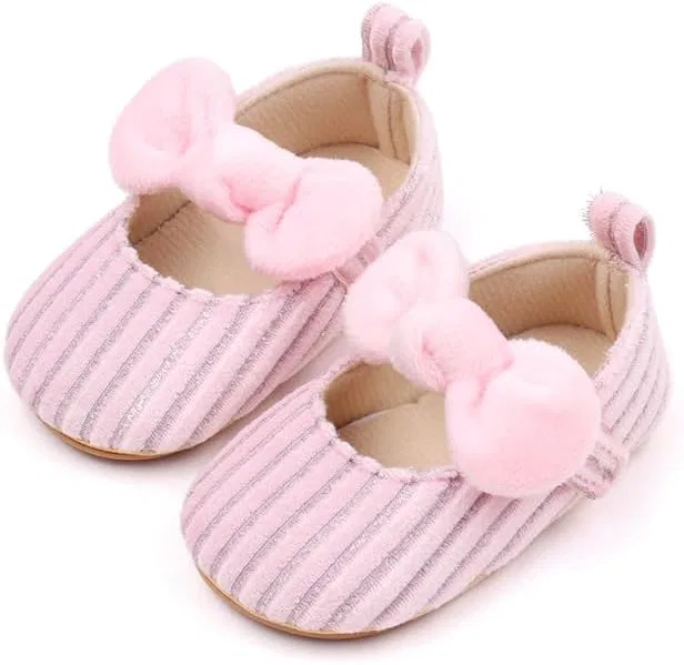 Детские туфли для девочек Мэри Джейн с резиновой подошвой Purepips, Pink