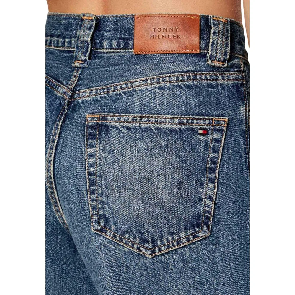 Женские джинсы с высокой посадкой широкие Tommy Hilfiger, Blue — фото 4