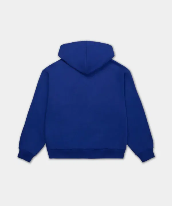 Худи на молнии, логотип, Adidas, королевский синий/белый — фото 2