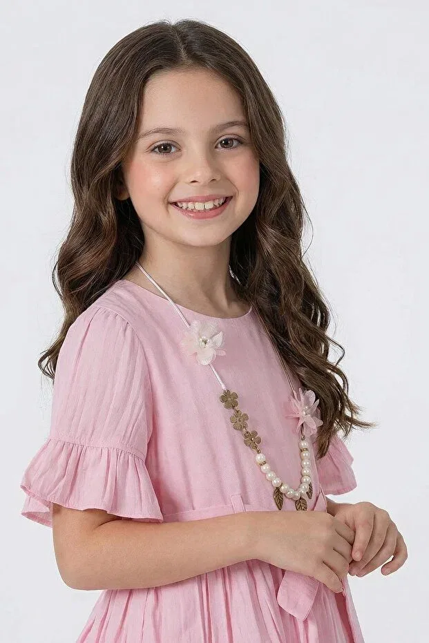 Детское платье для девочек хлопковое Zaziko Kids, Pink — фото 3