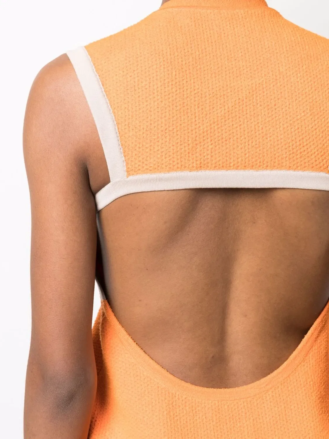Вязаное мини-платье с вырезами Jacquemus, оранжевый — фото 2