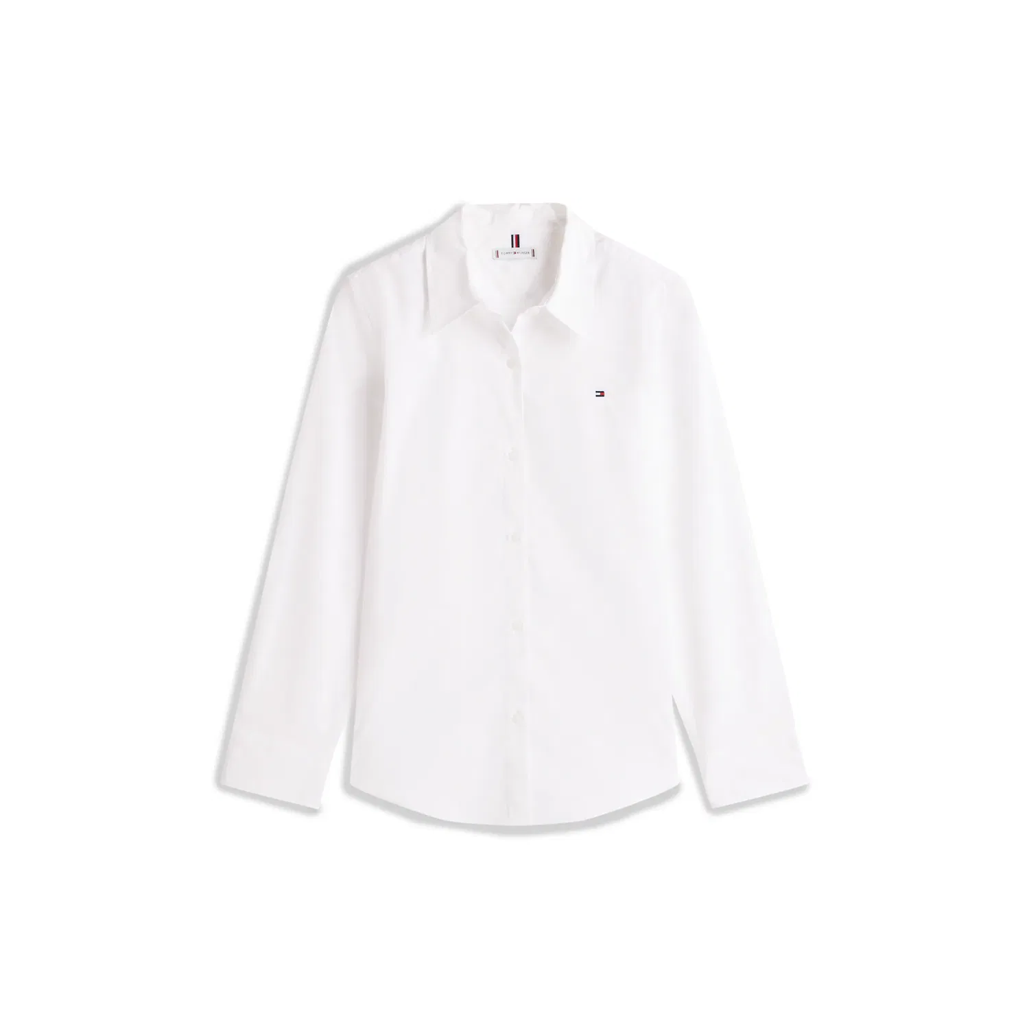 Женская классическая рубашка из поплина Tommy Hilfiger, White — фото 4