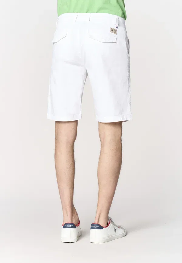 Шорты хлопковые U.S. Polo Assn., Bianco, белый — фото 3