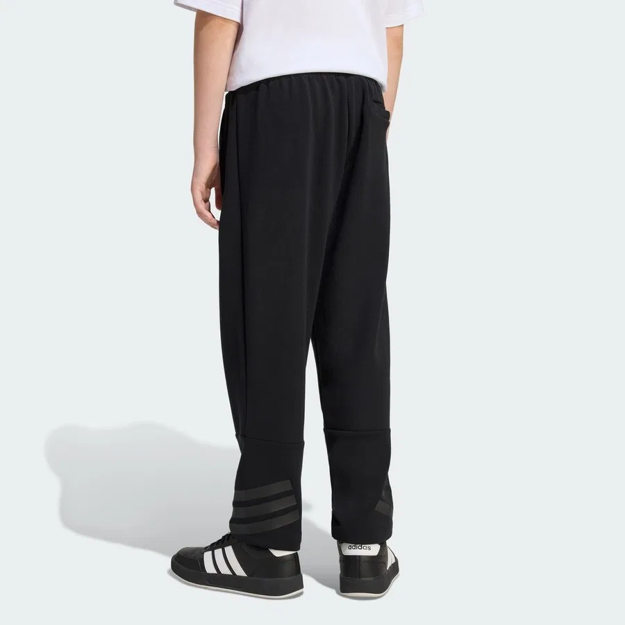 Детские спортивные штаны с манжетами Future Icons 3-Stripes adidas, Черный — фото 2