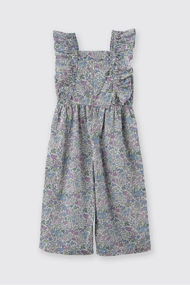 Детский комбинезон для девочек с цветочным принтом Liberty fabric floral patterned Made With Liberty Fabric, Lila — фото 3
