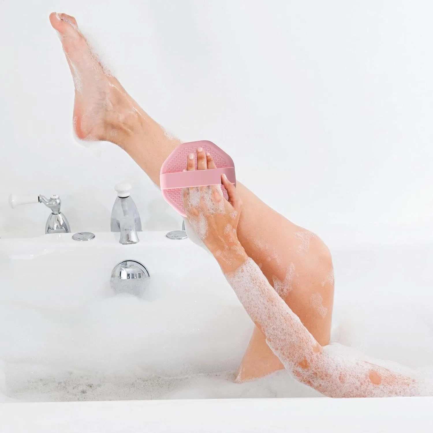 Силиконовая щетка для тела, Generic, New Pink — фото 2