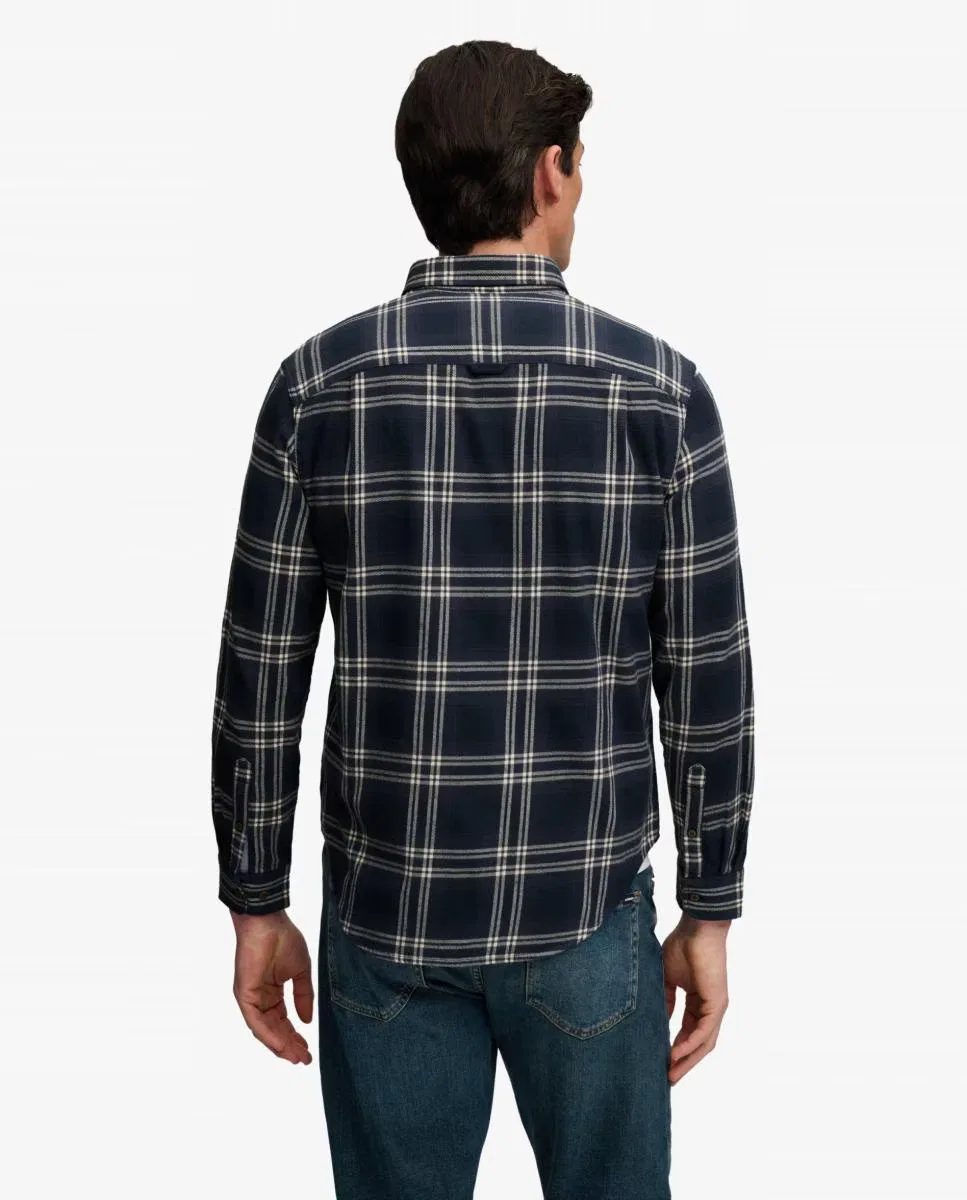 Мужская рубашка из хлопка, Lumberjack, Superdry, темно-синий — фото 2