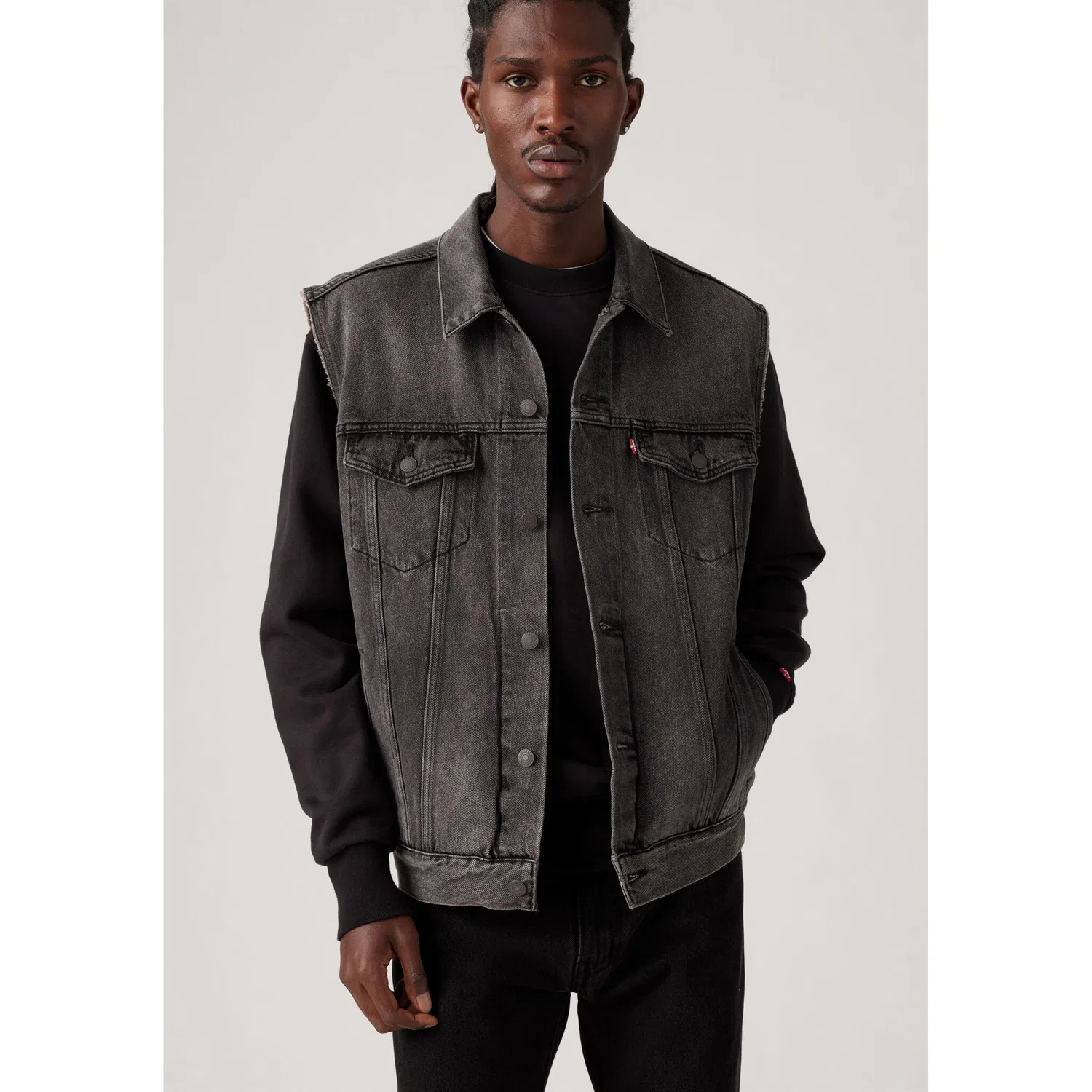 Мужская джинсовая жилетка свободного кроя Levi's, Night Owl Vest — фото 3