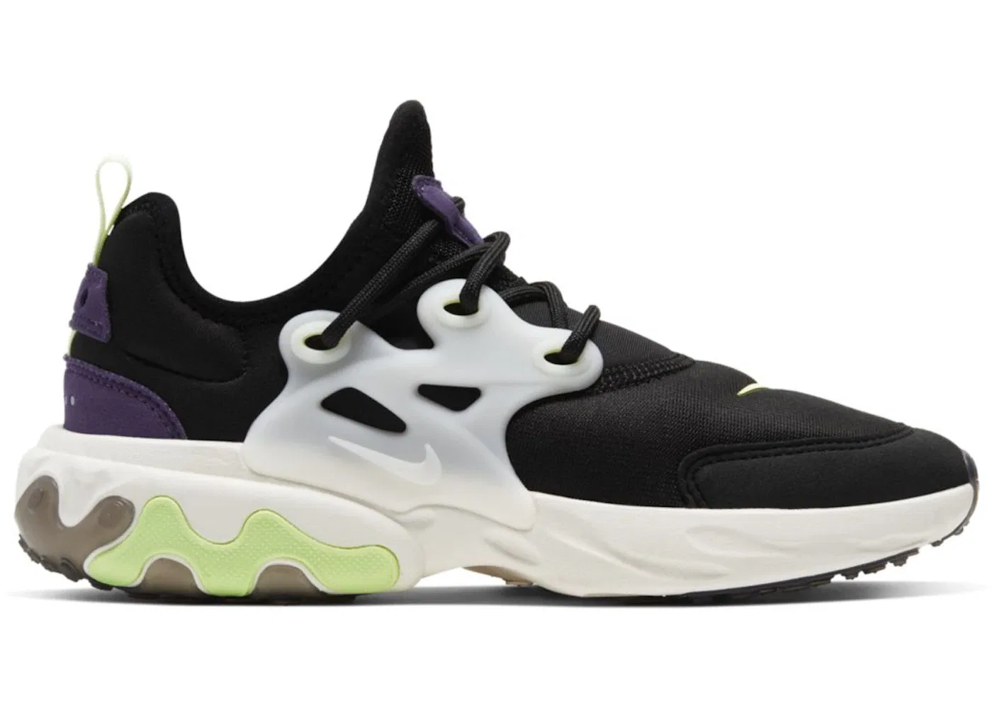 Детские кроссовки Lifestyle Nike React Presto Nike, Black/Gravity Purple/Sail/Barely Volt