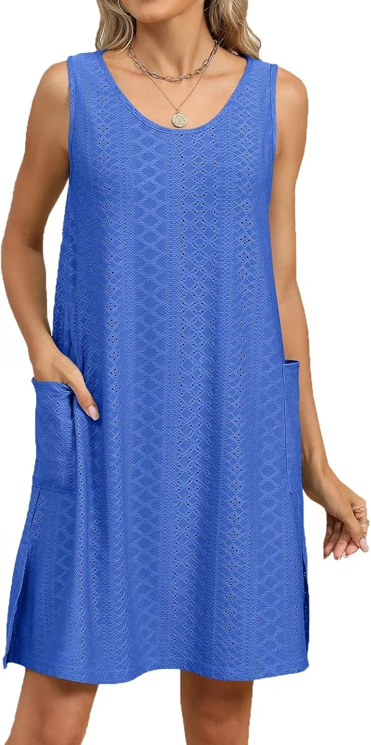 Женское мини-платье с вырезами Eyelet, Royal Blue