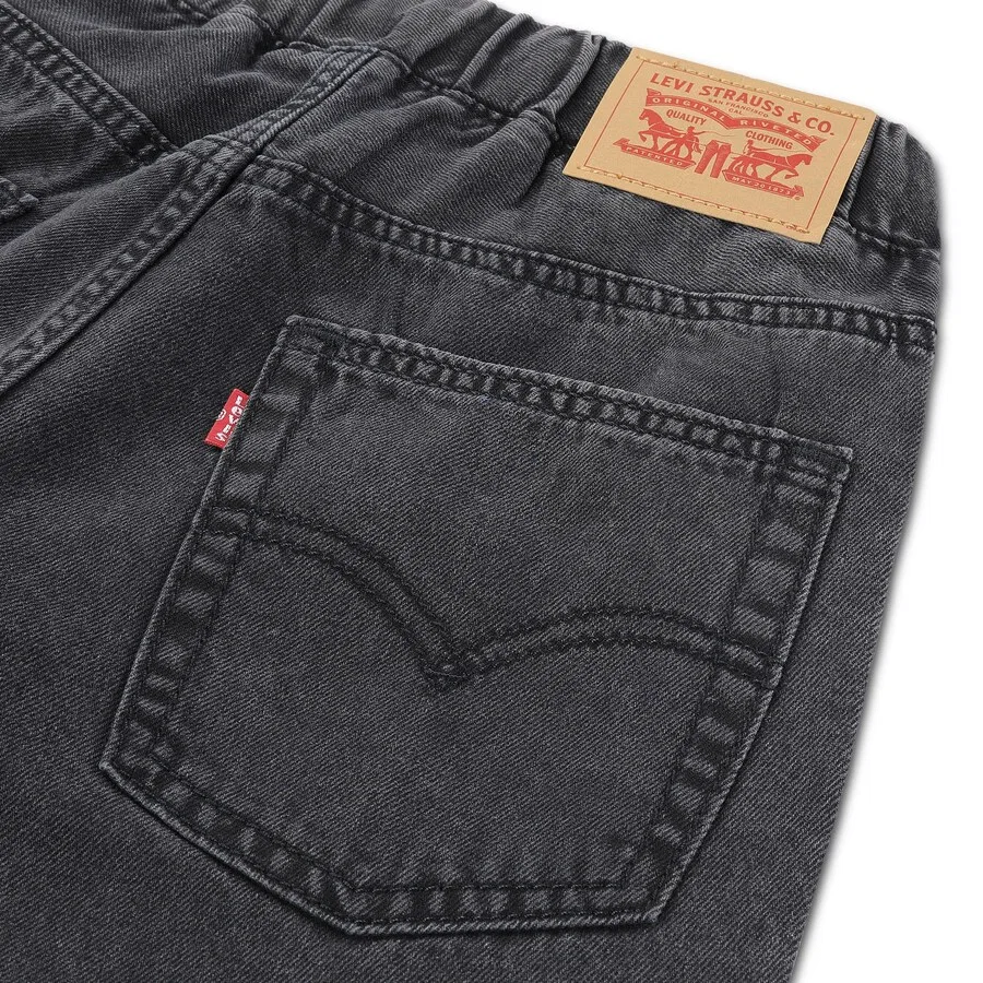 Детские джинсы Levi's Kids свободного кроя 'PULL ON STAY LOOSE TAPER' темно-серого цвета — фото 3