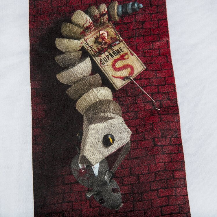 Футболка Supreme Mike Hill Snaketrap Long-Sleeve T-Shirt 'White', белый — фото 4