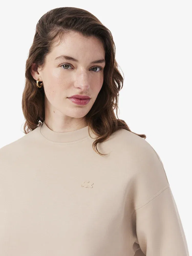 Свитшот LACOSTE Beige с круглым вырезом Double Face — фото 2