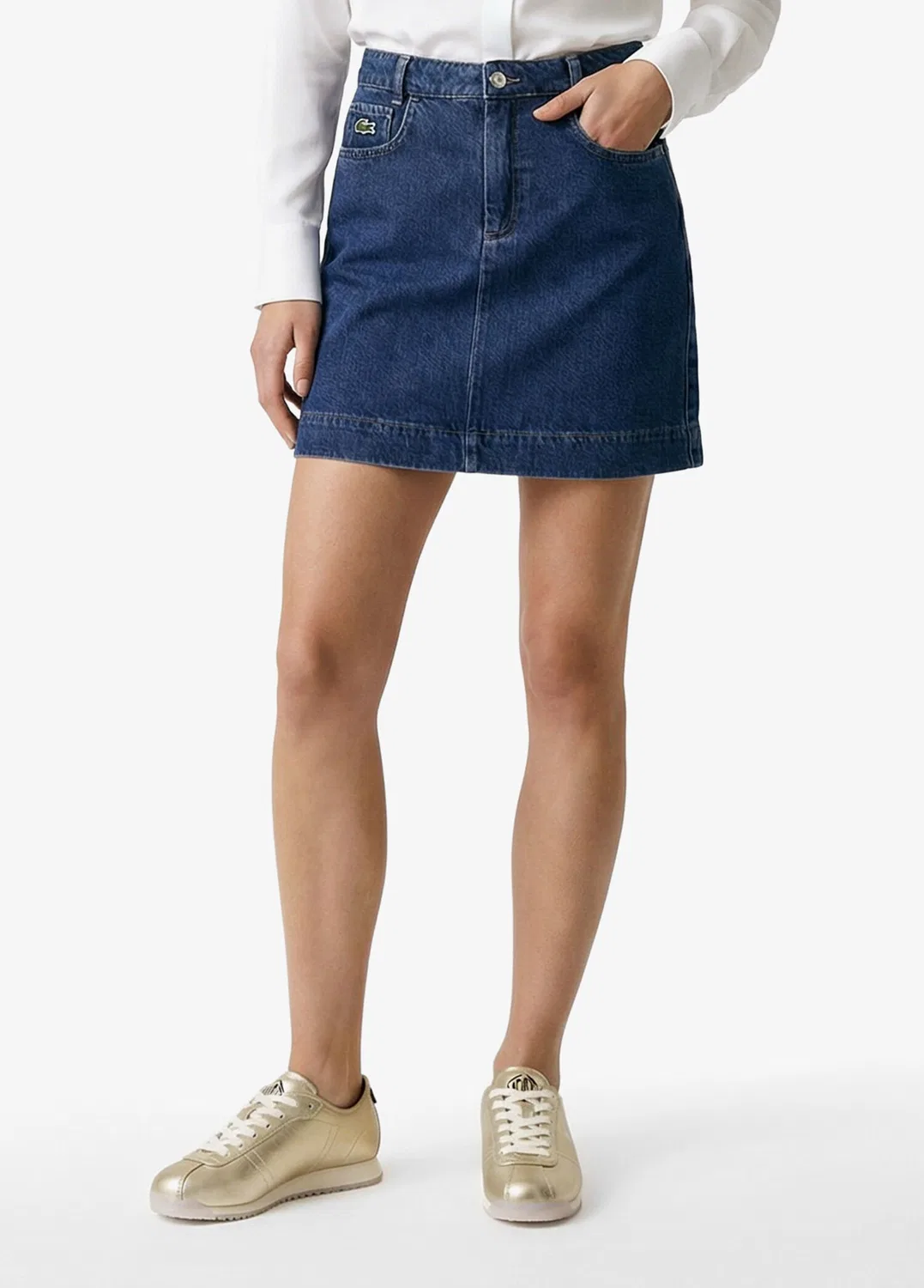 Юбка джинсовая Lacoste Mavi-MK9 Classic Fit, синяя — фото 3