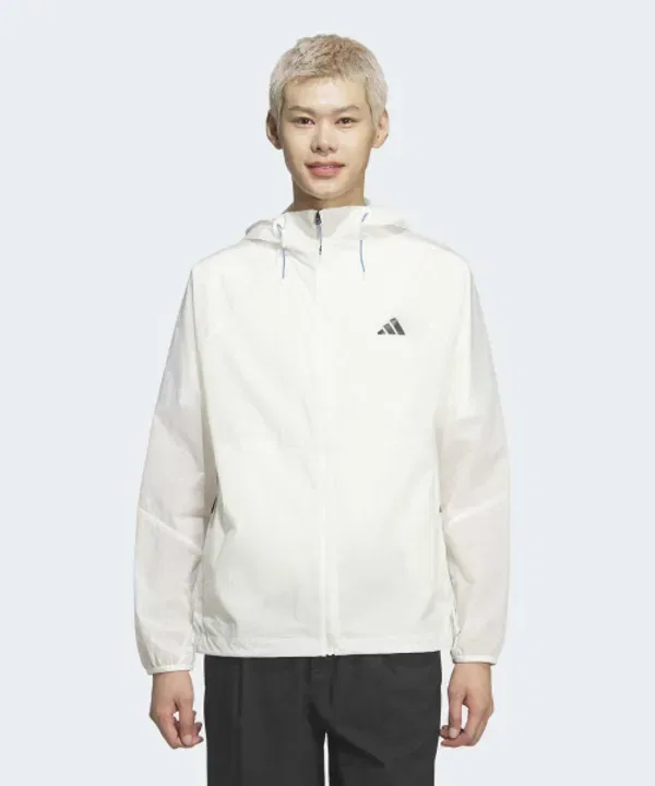 Куртка из нейлона, легкая, Adidas, белый
