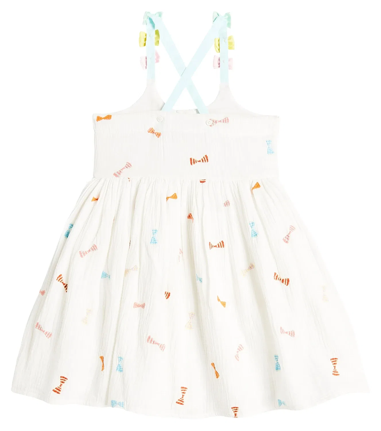Платье хлопковое с вышивкой Stella Mccartney Kids, белый — фото 4