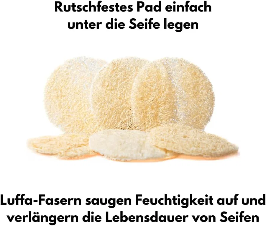 Мыльная подушечка из люфы, 12 шт, Loofah crafts, 8 см, Beige — фото 3