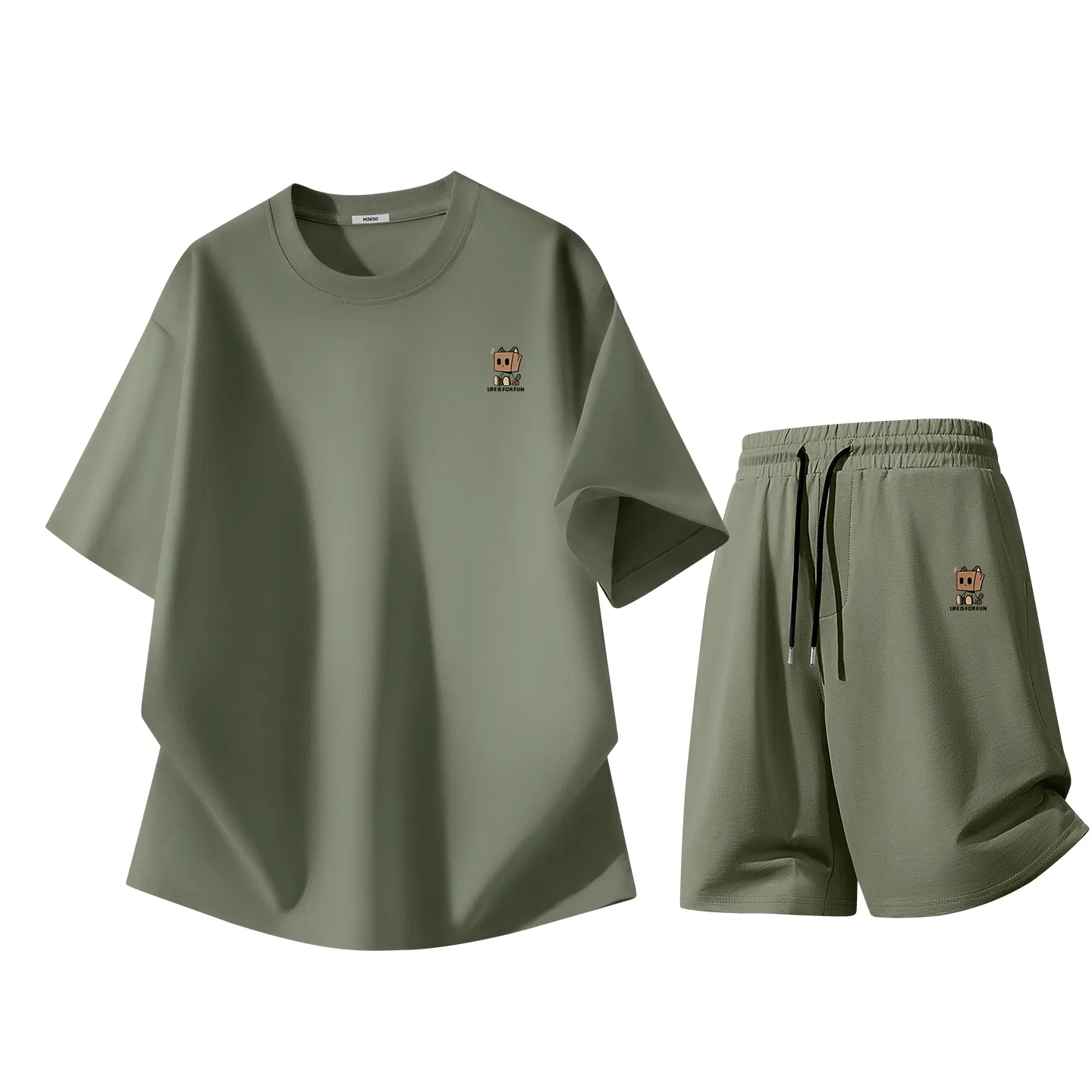 Детский комплект спортивной одежды Минималистичный MINISO, Glacier Blue+Black — фото 3