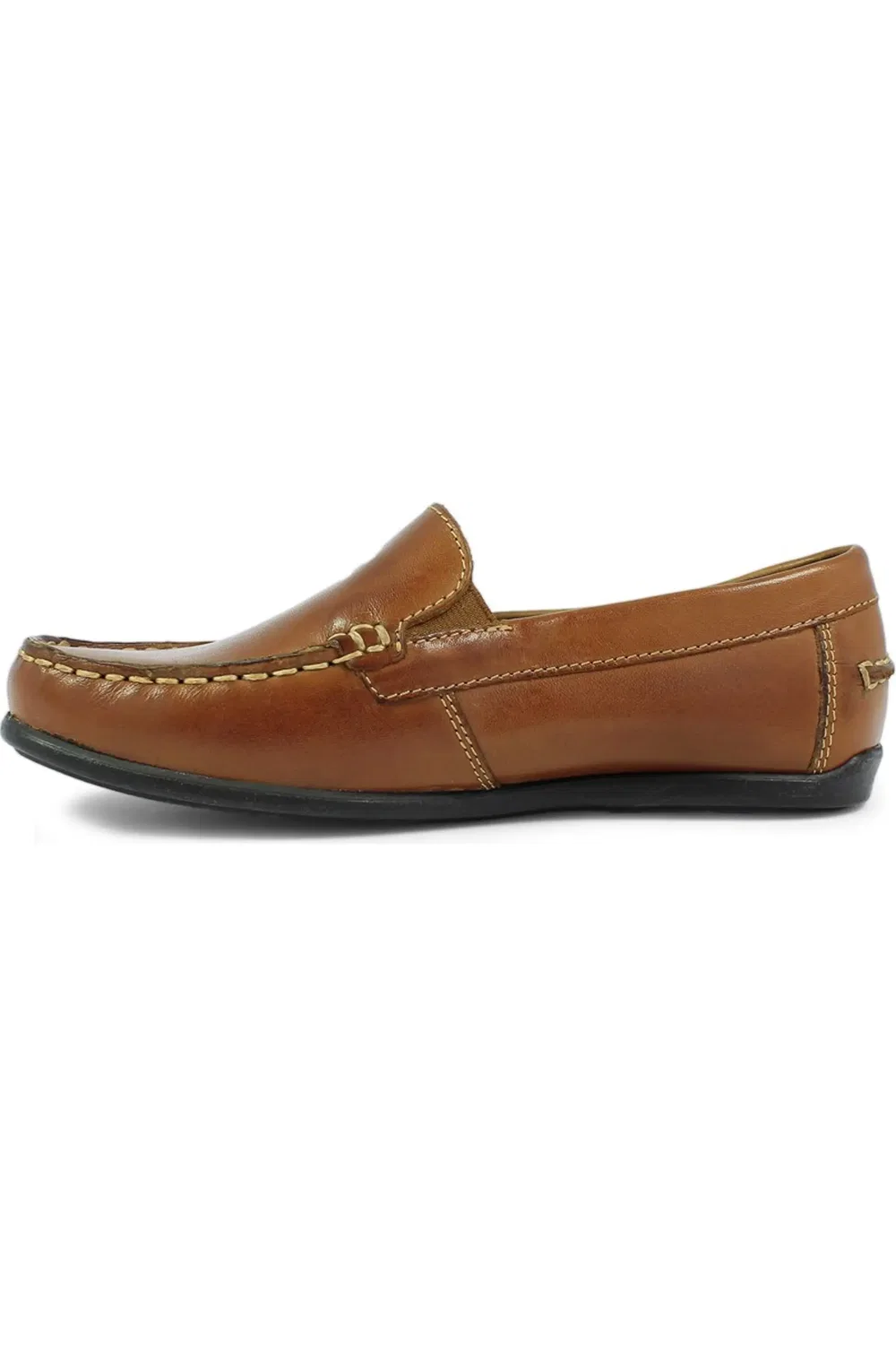 Детские туфли лоферы на плоской подошве Jasper Florsheim, Saddle Tan Leather — фото 3