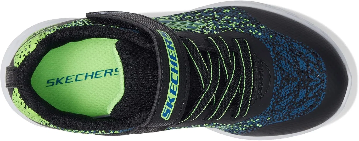 Детские кроссовки для мальчиков Microspec II Skechers, Black/Blue/Lime — фото 3