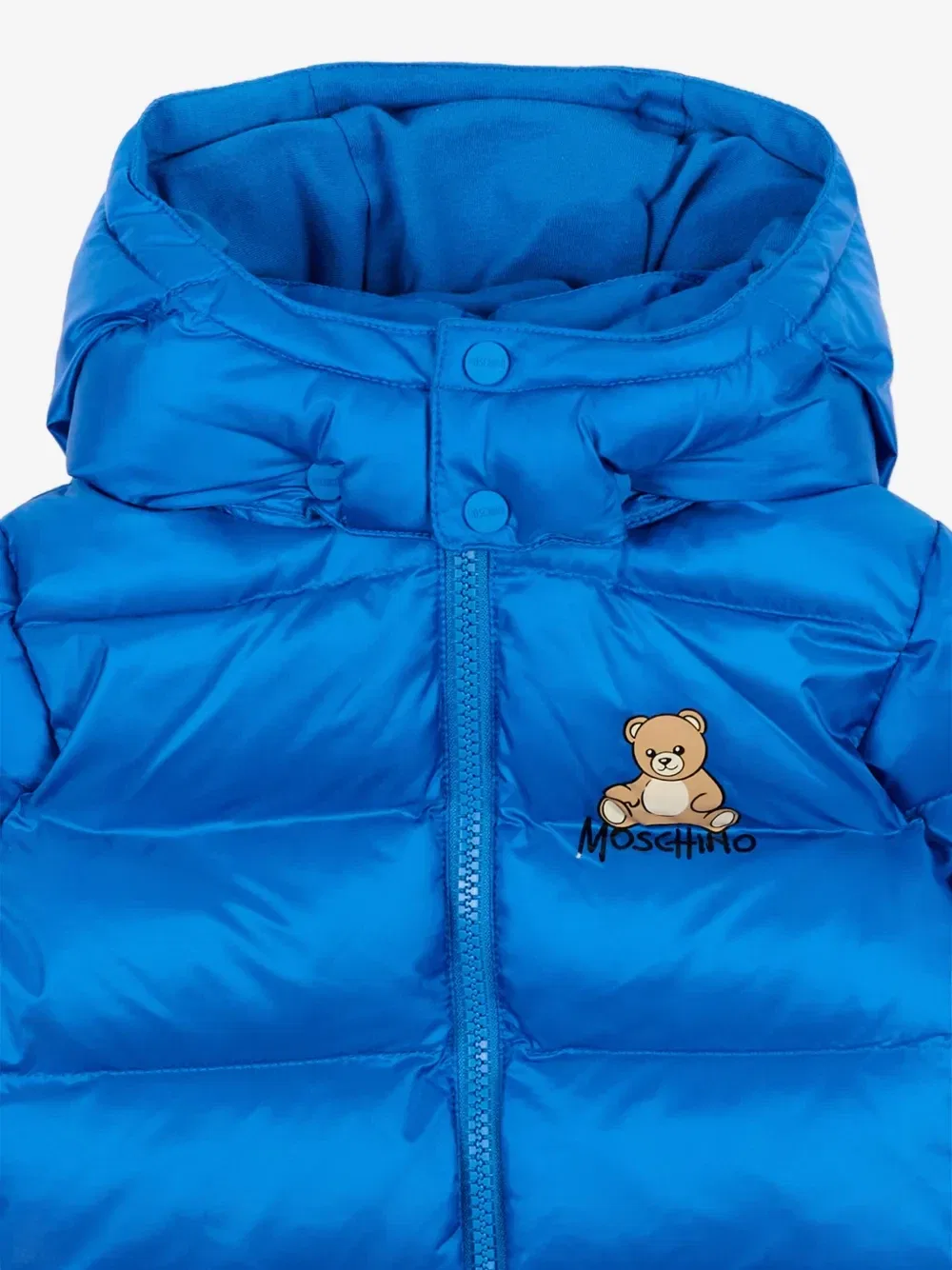 Куртка-пуховик с мишкой Тедди Moschino Kids, синий — фото 3