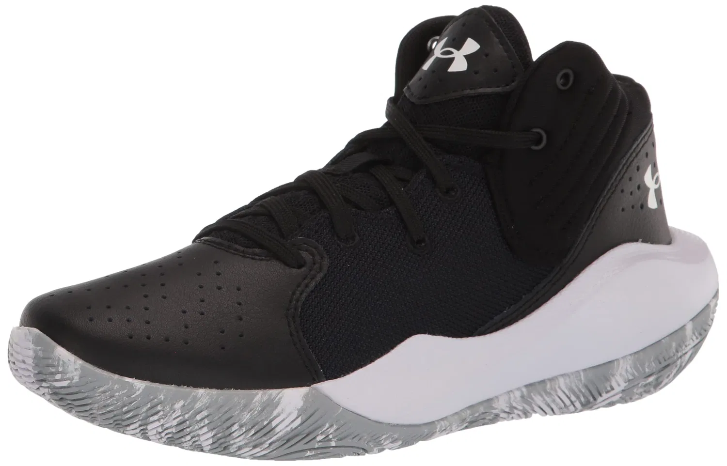 Детские баскетбольные кроссовки с закрытым носком Grade School Ua Jet '21 Basketball Shoes Under Armour, Black
