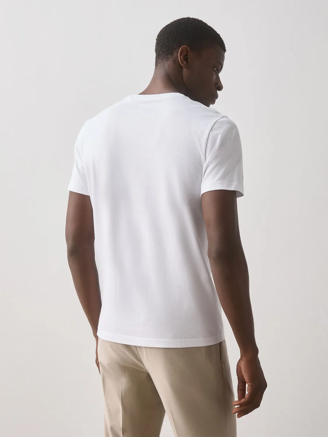 Футболка с круглым вырезом, Slim Fit, Essential Next, белый — фото 3