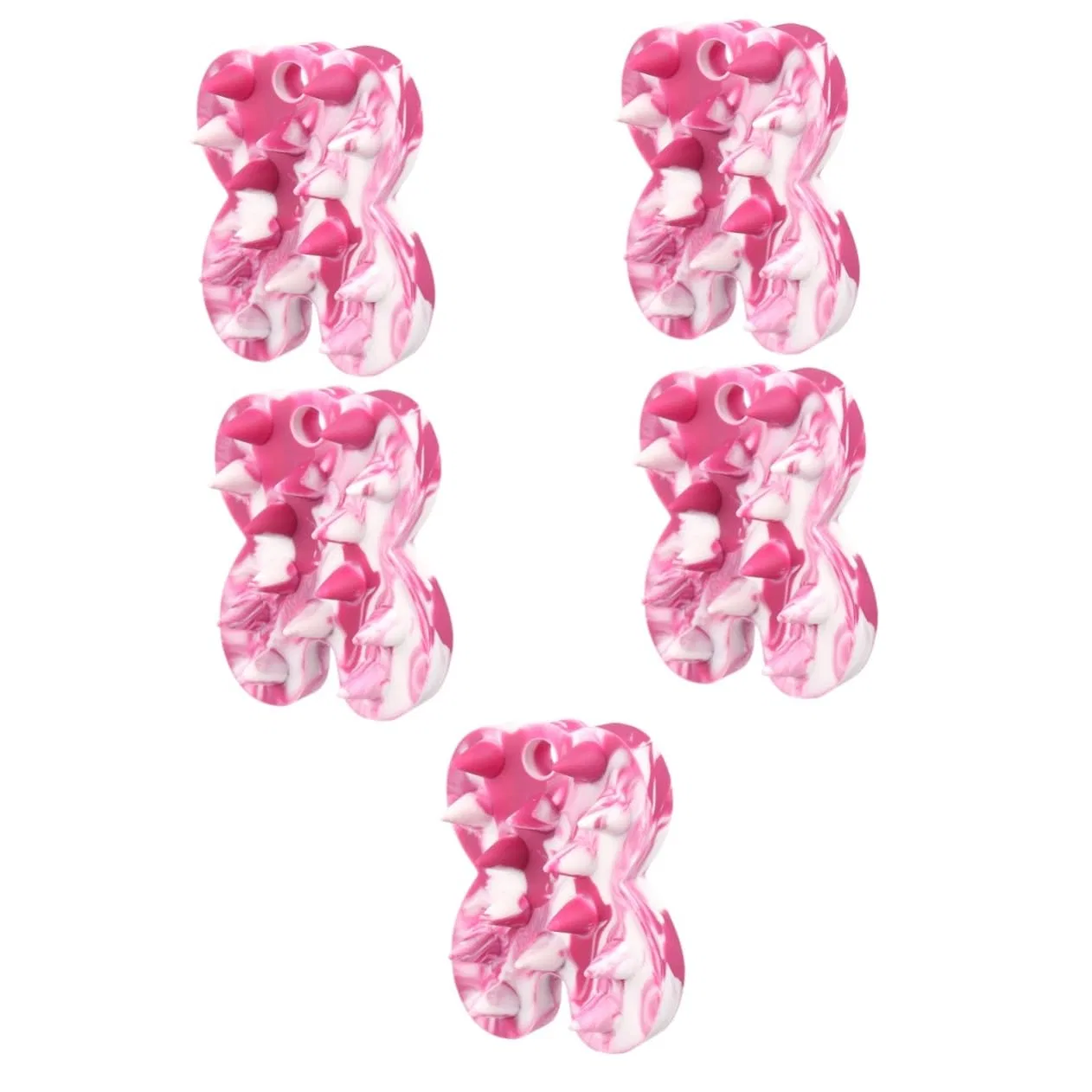 Набор щеток для тела силиконовых, Minkissy, 5 шт, 8.2x6.1x2 см