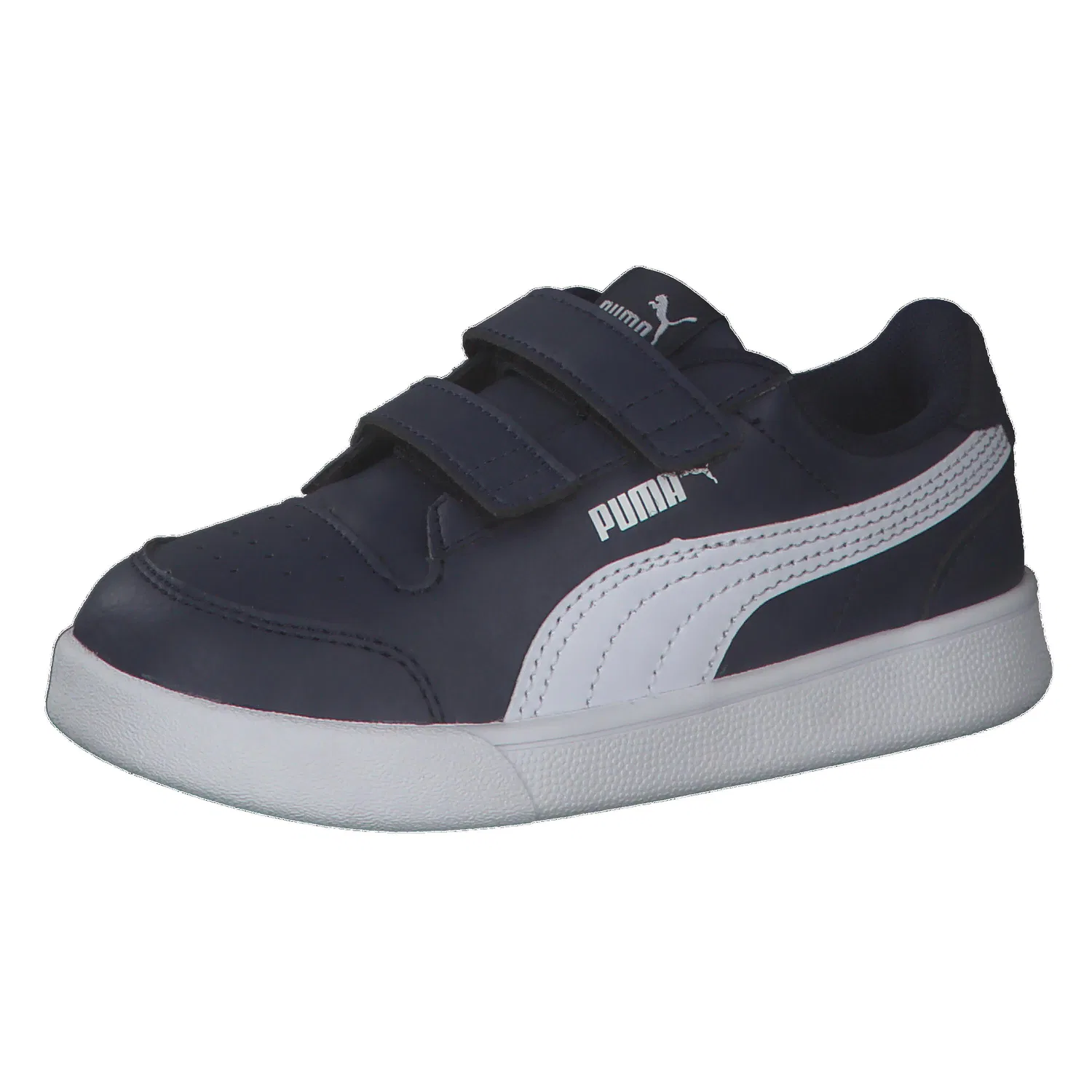 Детские кроссовки с замшевыми вставками Shuffle V Puma, Dunkelblau Weiss