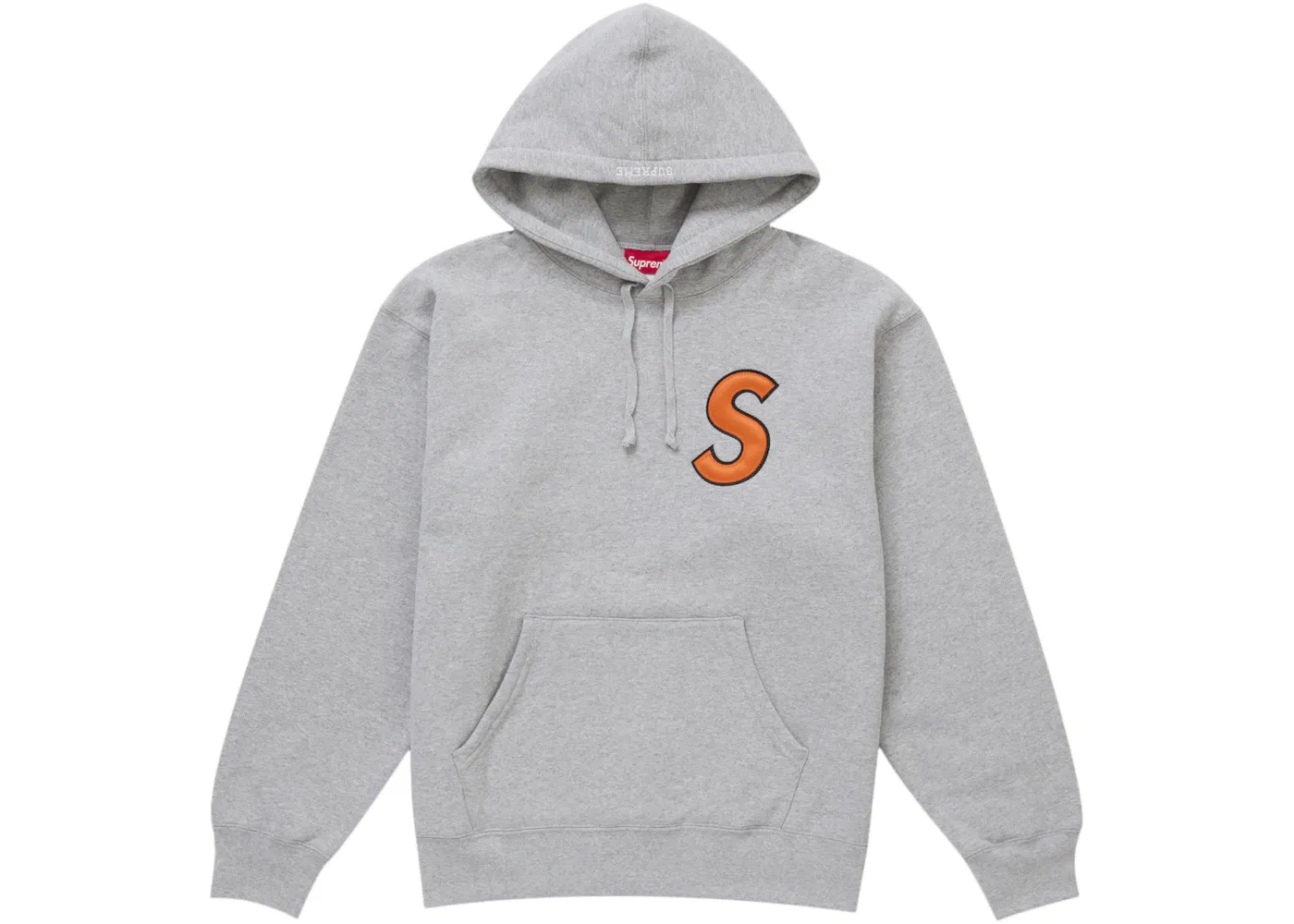 Мужская худи с принтом Supreme S Logo Sweatshirt (SS25), Ash Grey