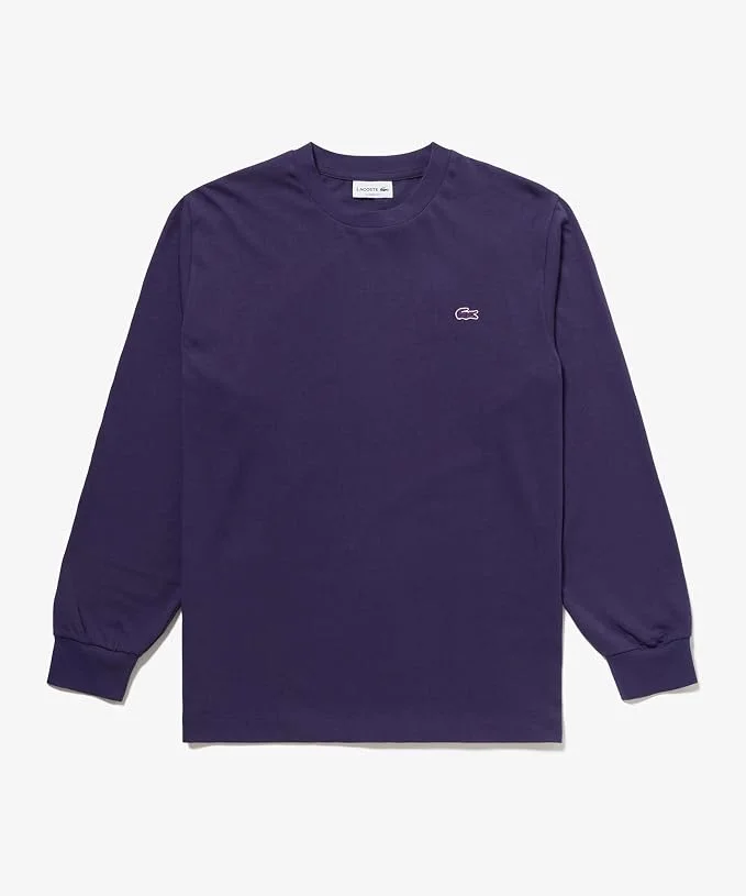 Футболка с длинным рукавом Lacoste Official Basic, темно-синий — фото 4