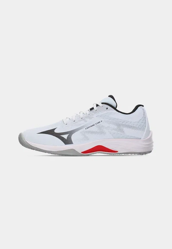 Кроссовки для волейбола Lightning Star Jr Unisex, Mizuno, White/Black/Fiery Red, белый/черный/красный — фото 2
