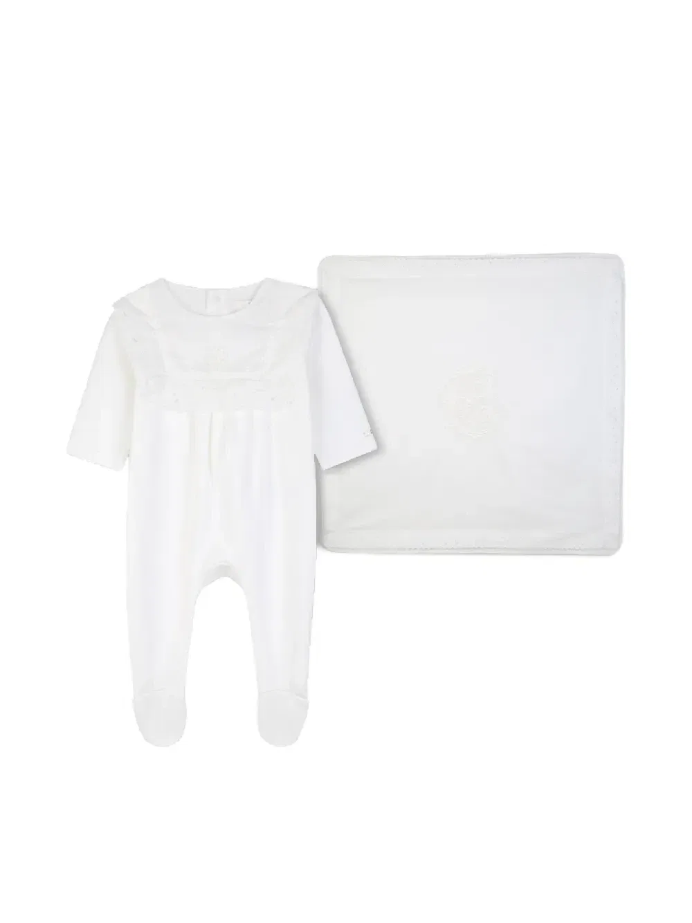 Комплект из пижамы и одеяла с вышивкой Chloe Kids, белый