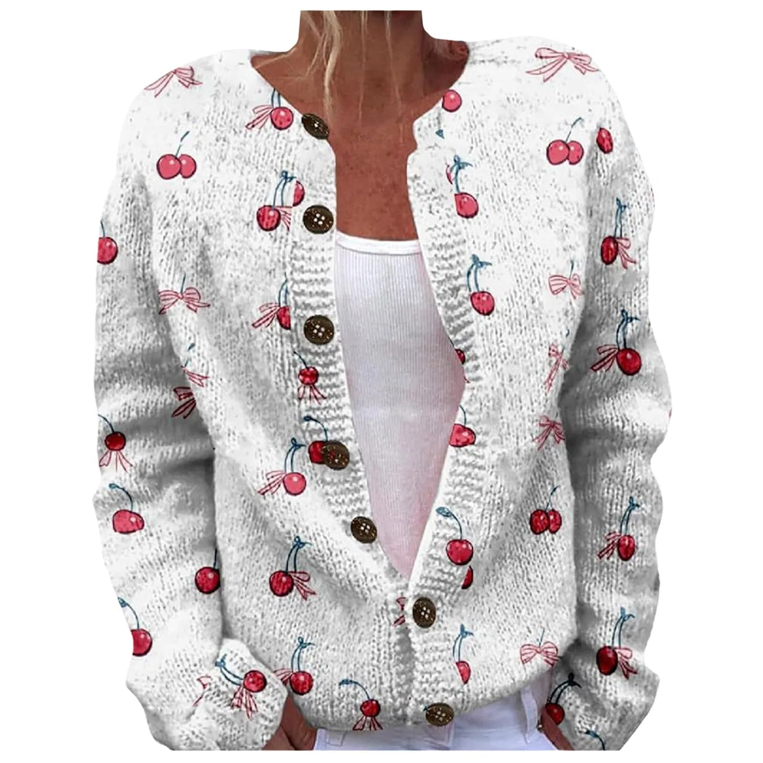 Женский кардиган с принтом Vintage Floral Print, Motivo 15