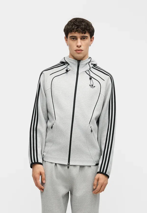 Толстовка Spacer fz hd на молнии Adidas Originals, серый — фото 3