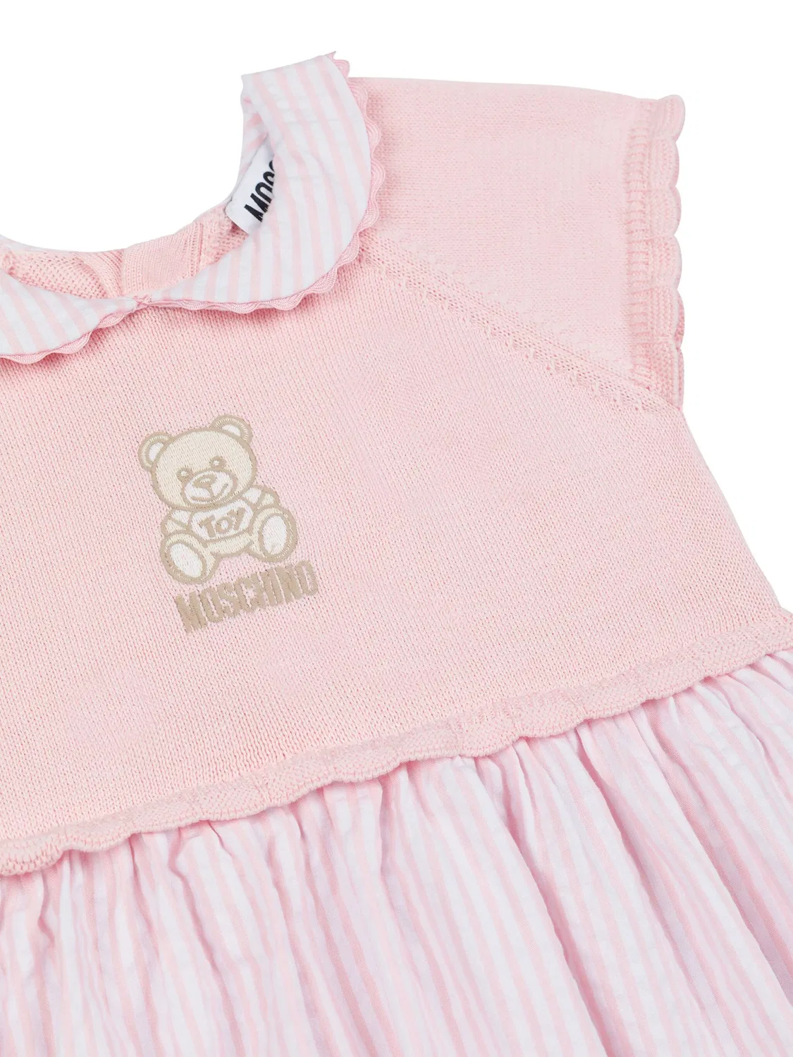 Платье для девочки из ткани Moschino, розовый — фото 2