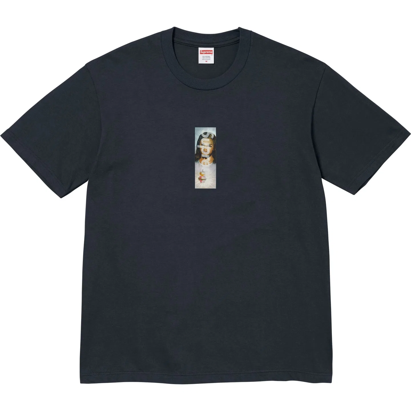 Футболка с круглым вырезом прямого кроя Navy/Marine Blue Supreme