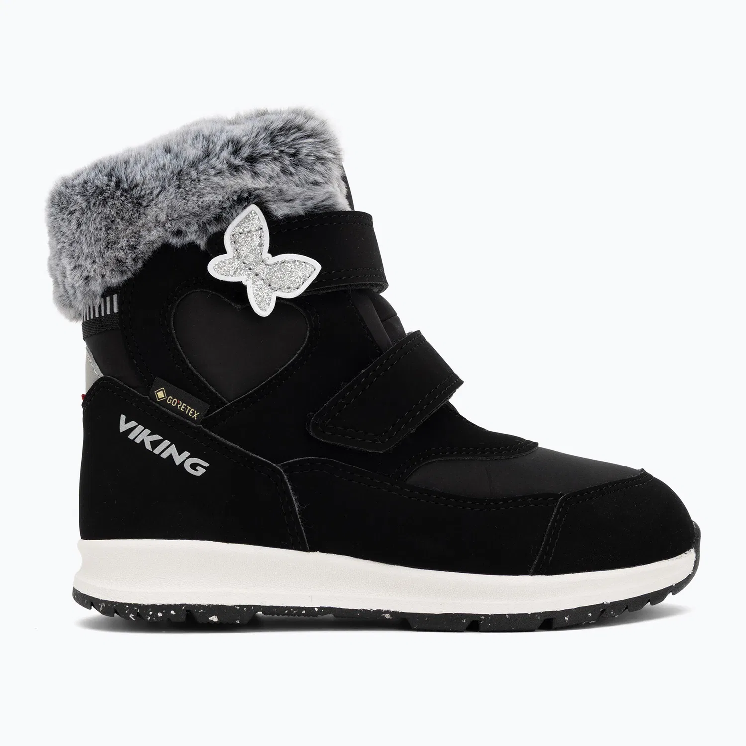 Детские зимние сапоги для девочек с мембраной Belle Butterfly Warm GTX 2V Viking, Schwarz — фото 2