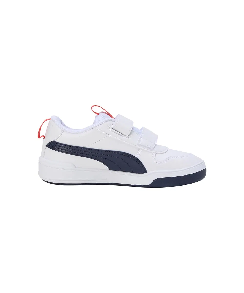 Детские кроссовки для девочек с синтетическим верхом Multiflex Sl V Ps PUMA PUMA White Peacoat PUMA Red — фото 3