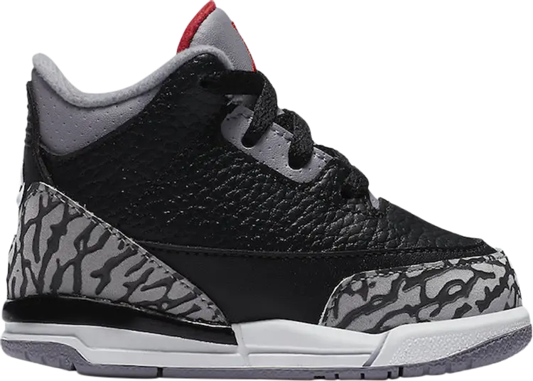 

Кроссовки Air Jordan 3 Retro OG TD Black Cement 2018, черный