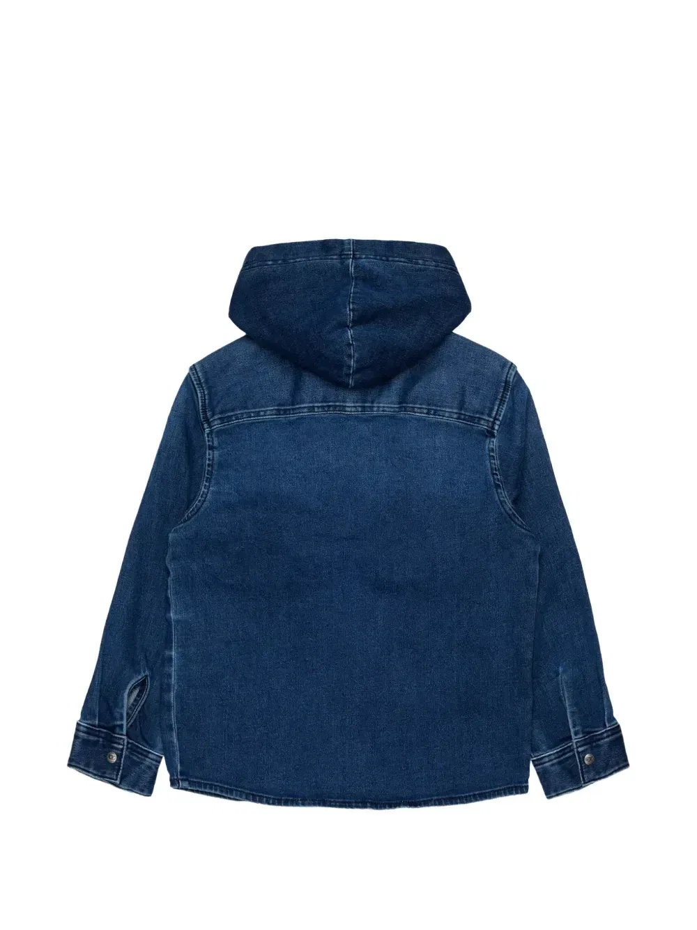 Джинсовая рубашка с капюшоном Diesel Kids, синий — фото 2