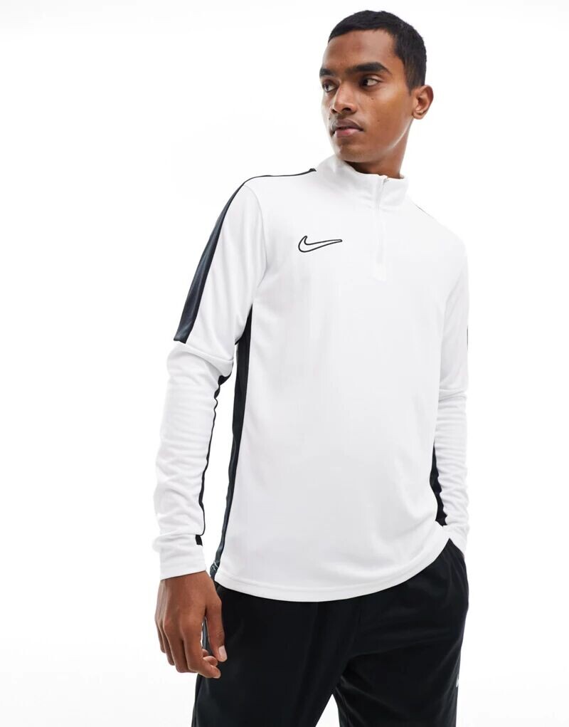 

Белая спортивная футболка с полумолнией Nike Academy Dri-FIT, Серый, Белая спортивная футболка с полумолнией Nike Academy Dri-FIT
