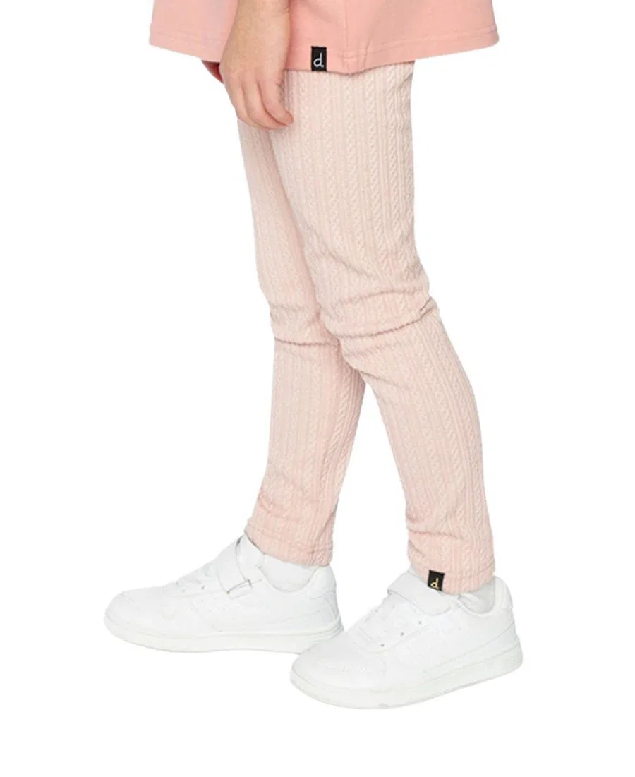 Леггинсы джаккардовые из коллекции Soft Poetry Deux par Deux, Pale Dusty Pink — фото 3