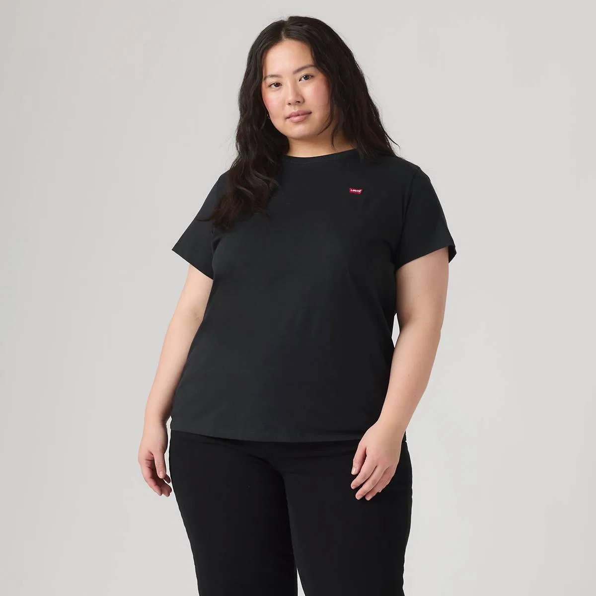 Идеальная футболка с круглым вырезом (большого размера) Levi's, Mineral Black - Black — фото 3