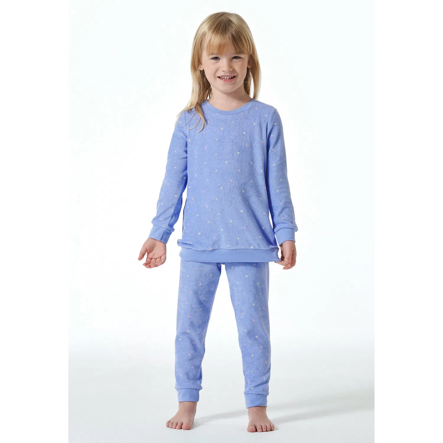 Детская длинная пижама с принтом Girls World Schiesser, Lilac
