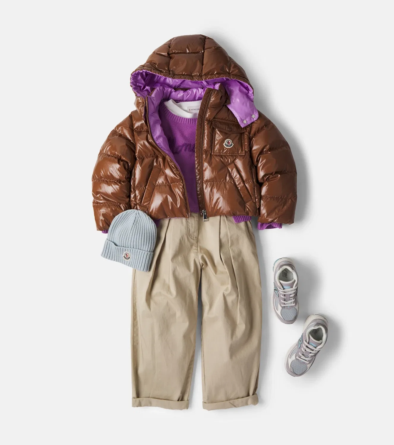 Куртка легкая New Andro Moncler Enfant, коричневый — фото 2