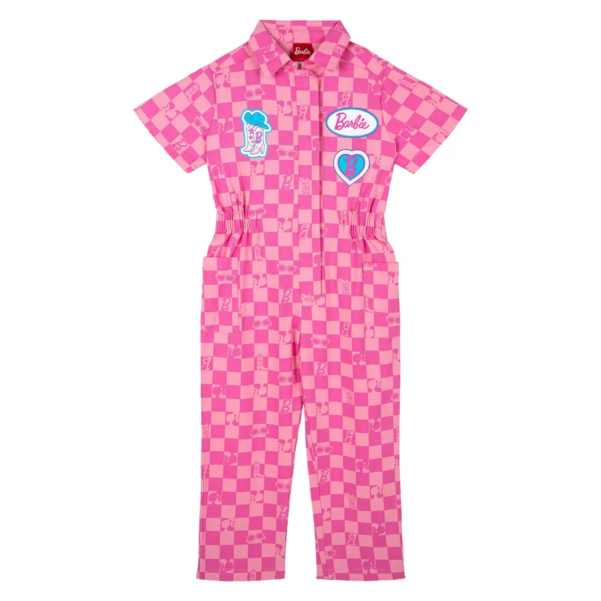 Детское комбинезон-кимоно для девочек с принтом Барби Racing Zip Up Coverall Barbie, Pink