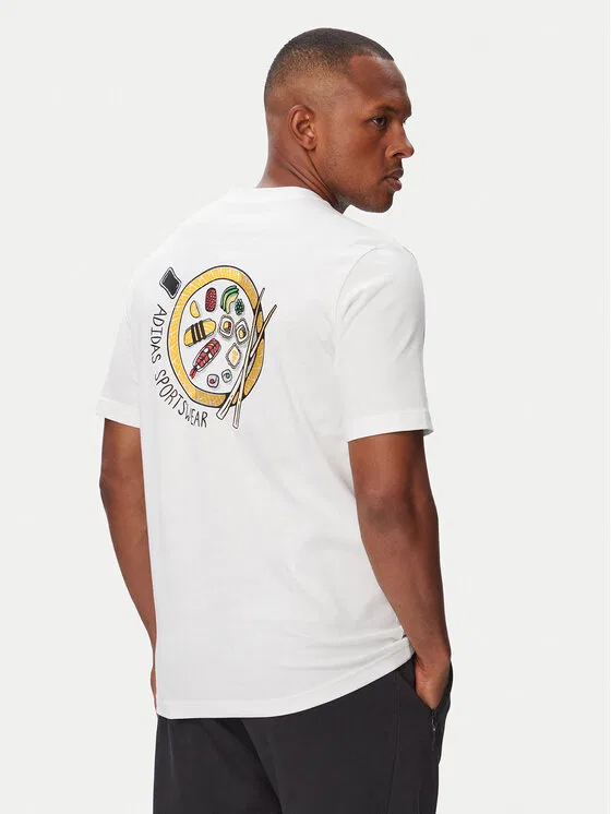 Футболка regular fit Sushi Graphic Adidas, белый