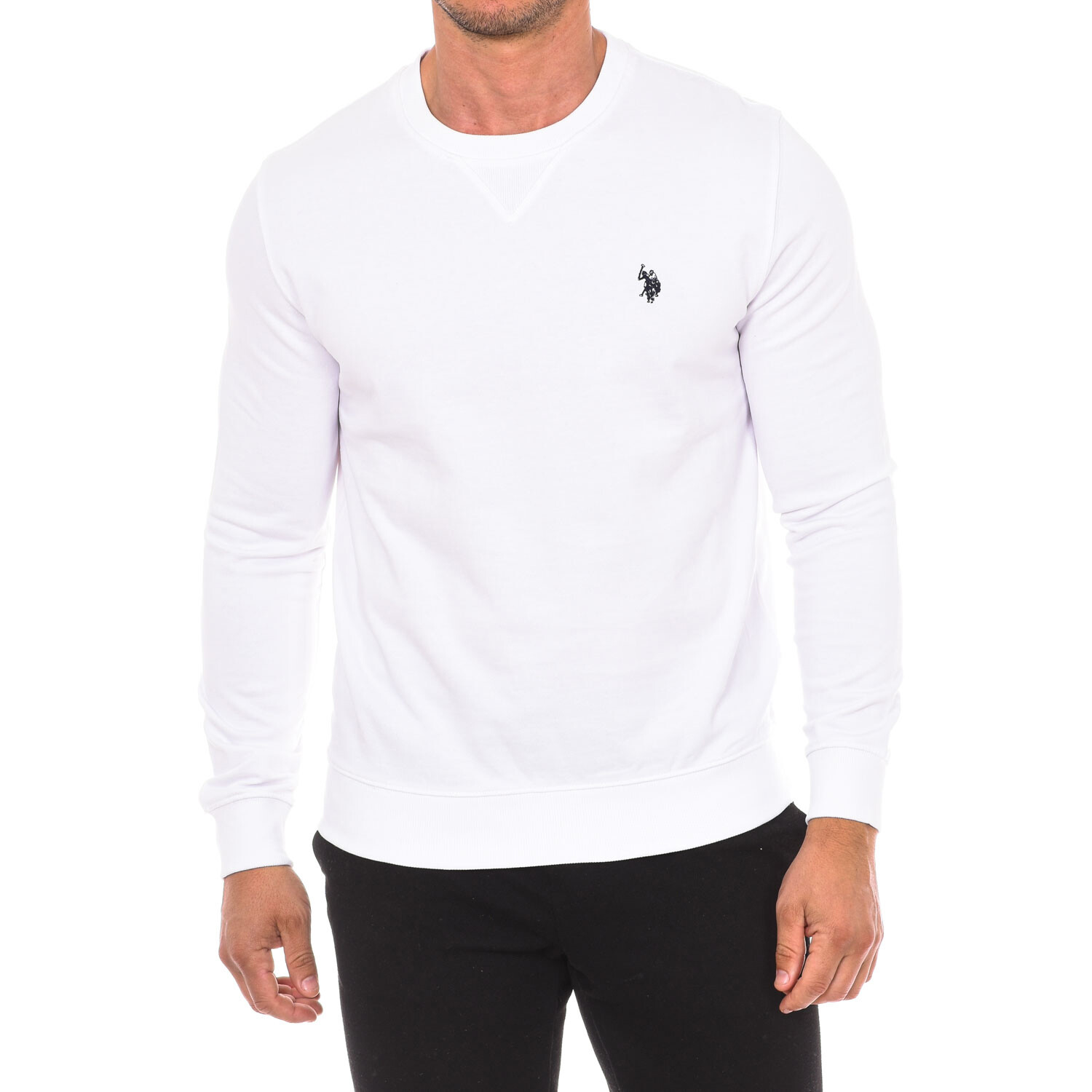 

Толстовка с длинными рукавами и круглым вырезом 67932 U.S. Polo Assn, белый