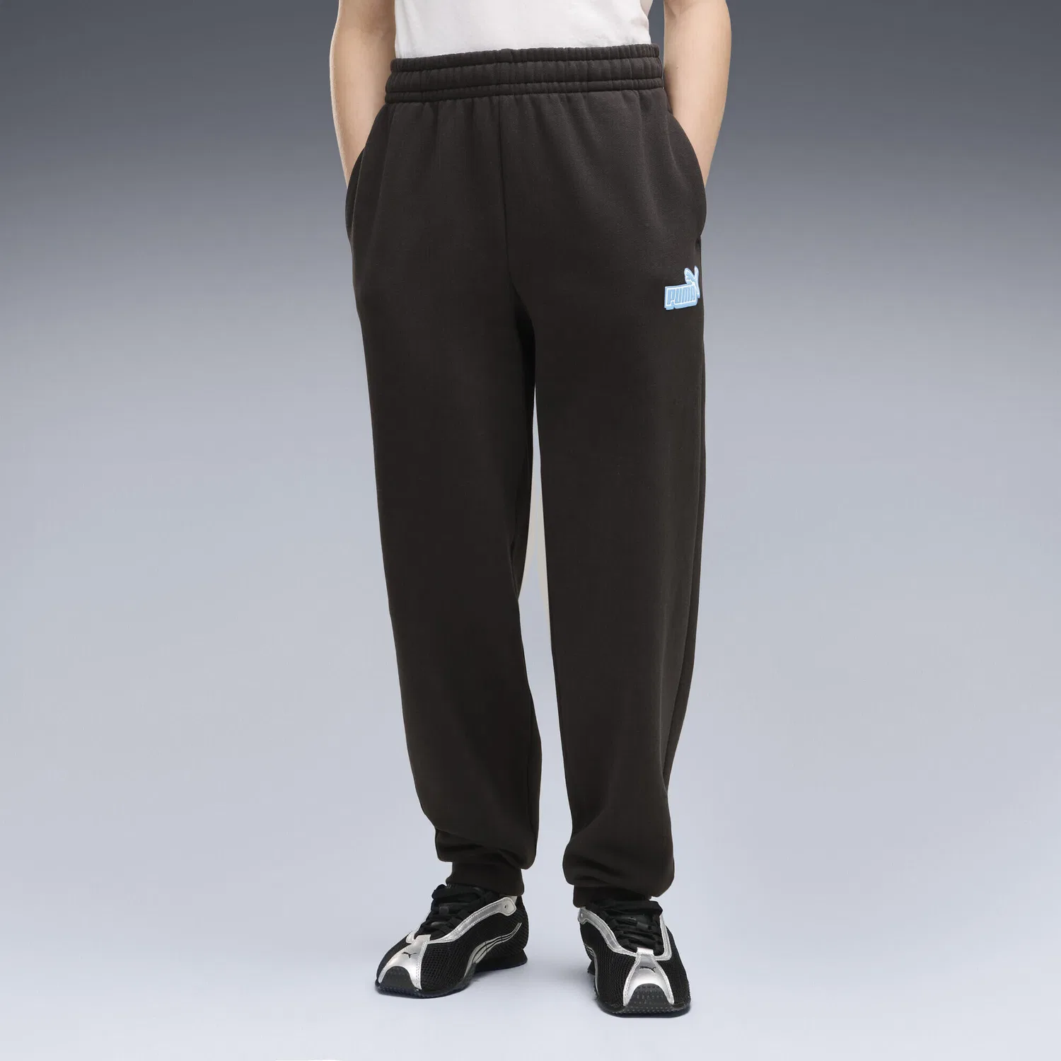 Детские спортивные штаны с логотипом Essentials Logo Lab Relaxed Puma, Черный — фото 4